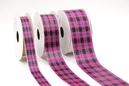 Lebhaftes Violett und schwarzes Karoband_AI